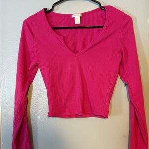 Bozzolo Fuchsia Long Sleeve Top
